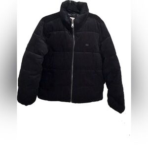 Levi’s Black Corduroy Puffer Jacket – Cozy Warm Retro Style